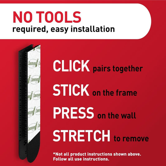 20-Pair Picture Hanging Strips – 40 Pieces